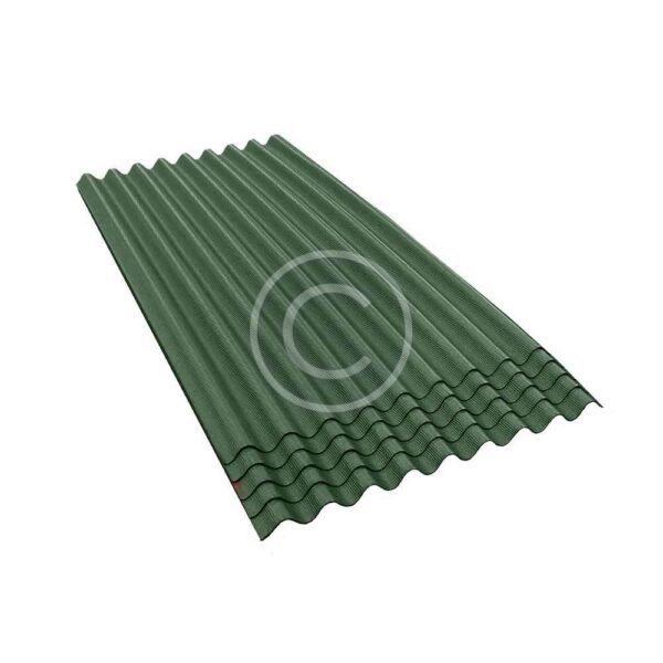 904 Corrugated Asphalt Roofing, Green